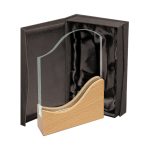 Galvano Cristal con Base de Madera RIV26