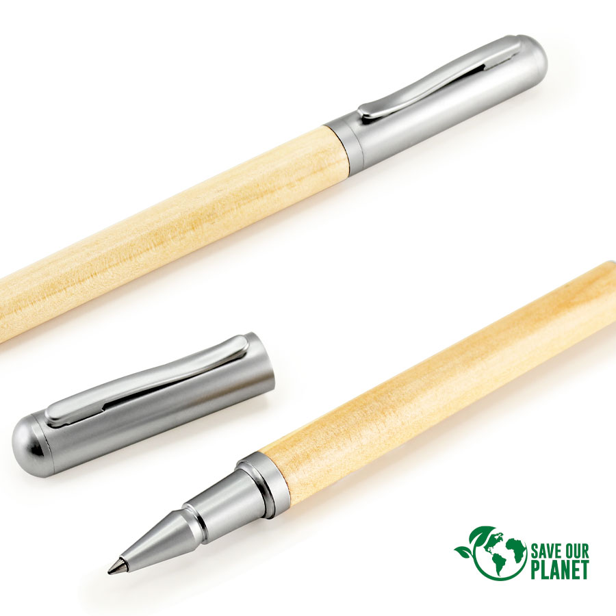 B40- Roller Pen Bamboo y Metal - Imagen 1